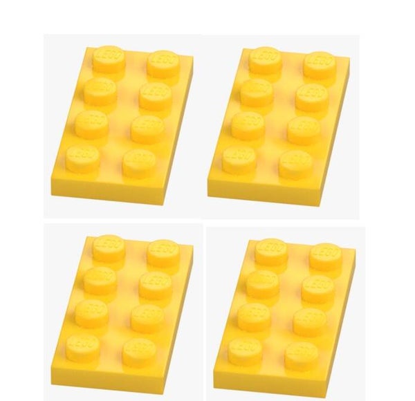 LEGO 4x Platte 2x4 Bright Yellow Gelb 3020 302024 Plate Ersatzteile NEU