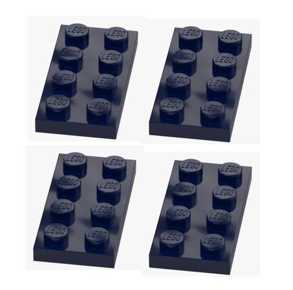 LEGO 4x Platte 2x4 Earth Blue Dunkelblau 3020 4667595 Plate Ersatzteile NEU