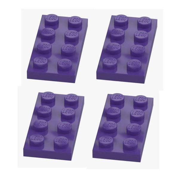LEGO 4x Platte 2x4 Medium Lilac Lila 3020 6030277 Plate Ersatzteile NEU