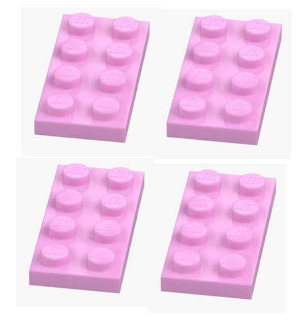 LEGO 4x Platte 2x4 Light Purple Rosa 3020 4218810 Plate Ersatzteile NEU