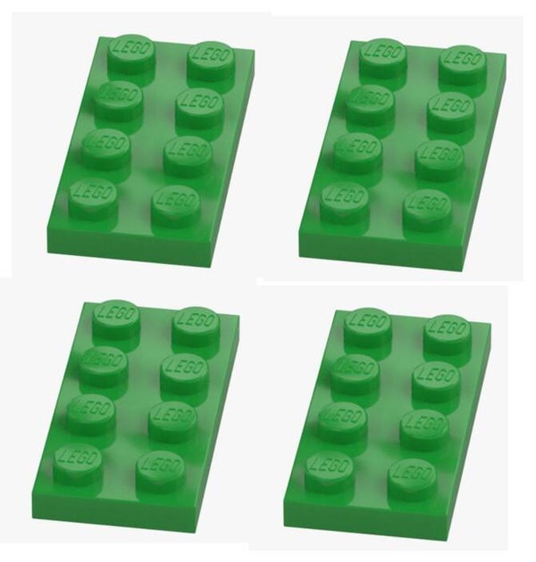 LEGO 4x Platte 2x4 Bright Green Grün 3020 6141590 Plate Ersatzteile NEU