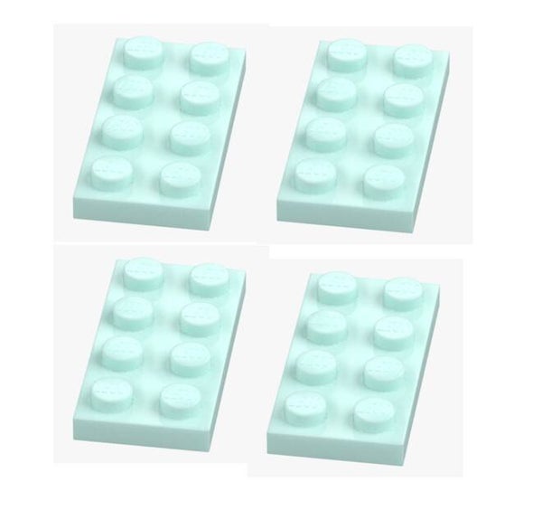 LEGO 4x Platte 2x4 Aqua Hellblau 3020 6138662 Bausteine Neu Plate Bauplatte