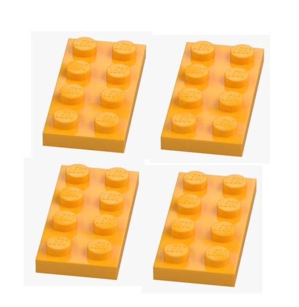 LEGO 4x Platte 2x4 Flame Yellowish Orange 3020 6097511 Bausteine Plate Bauplatte