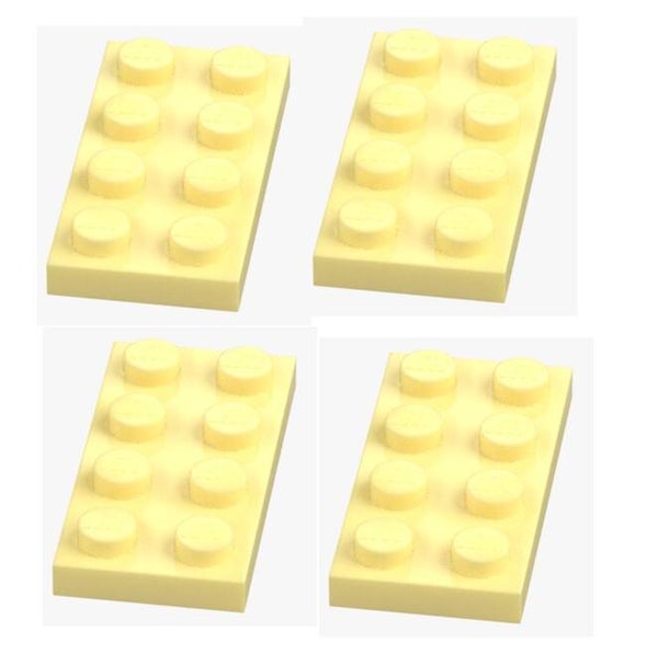 LEGO 4x Platte 2x4 Cool Yellow Hellgelb 3020 6296524 Bausteine Plate Bauplatte