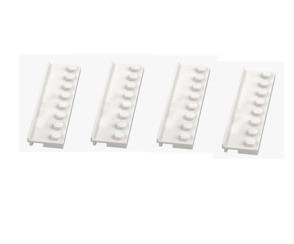 LEGO 4x Platte 2x8 mit Schiene Weiß 30586 4500878 Door Rail Neu Modified