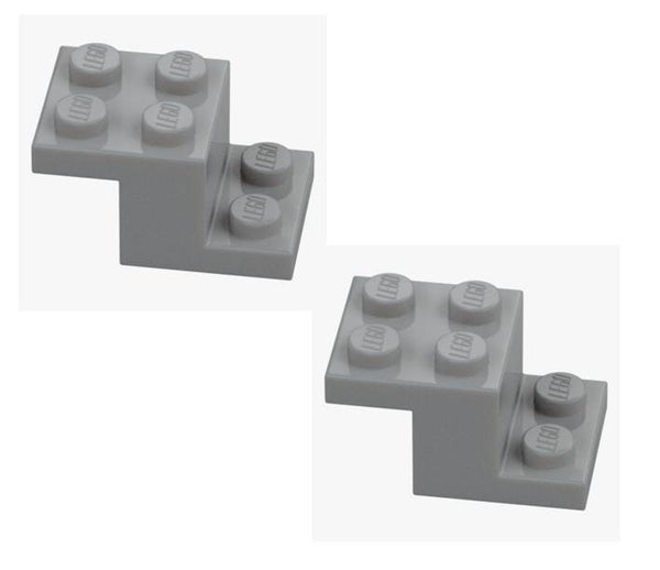 LEGO 2x Winkelträger 2x3 Medium Stone Grey 73562 6347992 Bracket Hellgrau 2X3X1