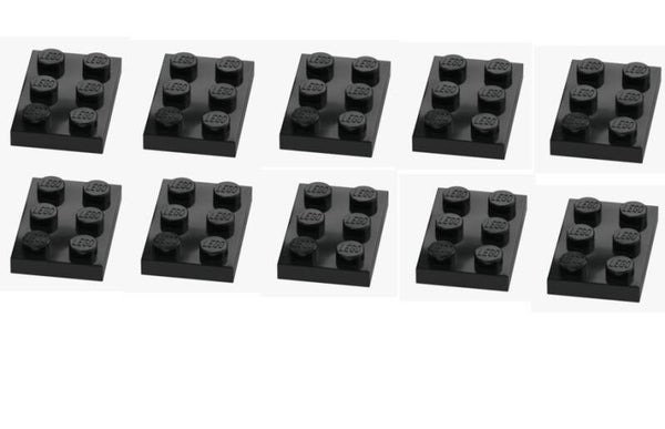 LEGO 10x Platte 2x3 Schwarz 3021 302126 Black Plate Bausteine Baustein