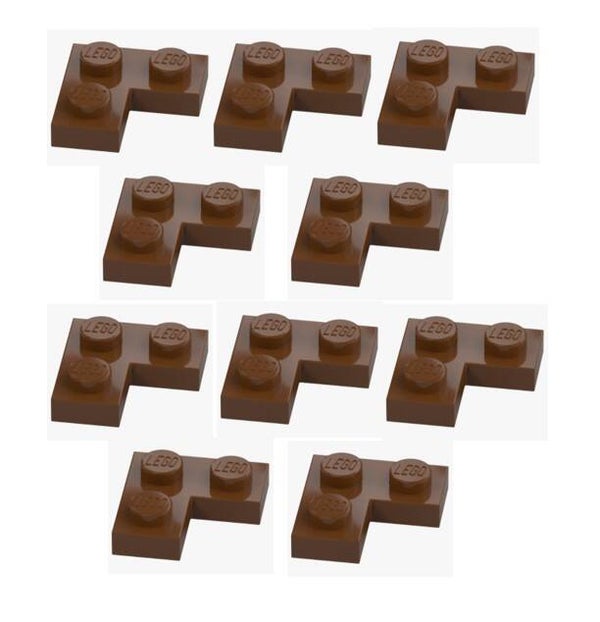 LEGO 10x Eckplatte 1x2x2 Braun 2420 4211257 Reddish Brown Ecke Plate Corner 2x2