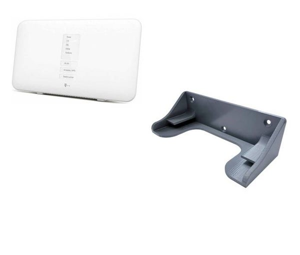 Wandhalterung für Telekom Speedport Hybrid Router Grau Metallic PETG 3D Druck