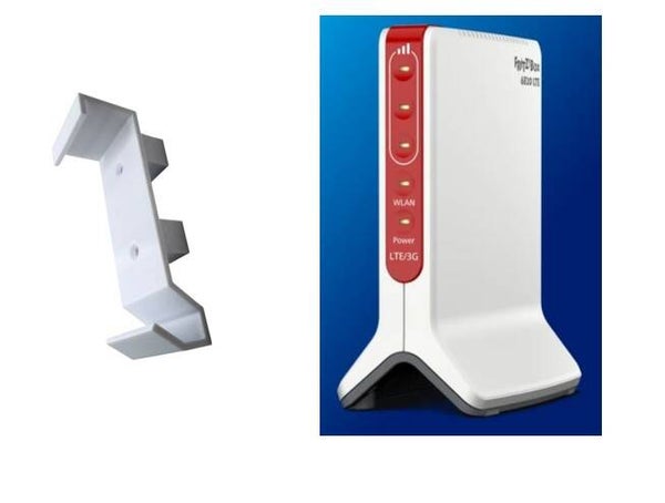 Wandhalterung passend für FRITZ!Box 6820 LTE Router Weiß PETG 3D Druck Halter