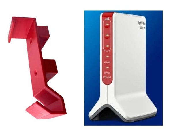 Wandhalterung passend für FRITZ!Box 6820 LTE Router Rot PETG 3D Druck Halter