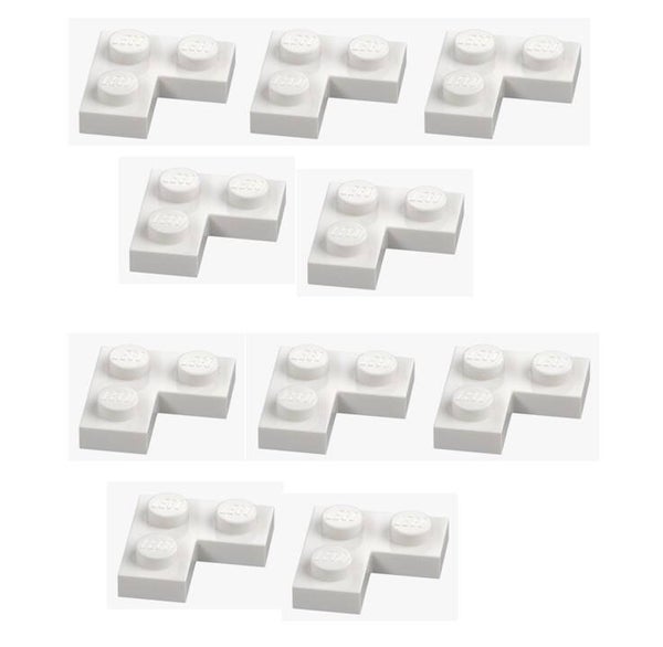 LEGO 10x Eckplatte 2x2 Weiß 2420 242001 Ecke Plate Corner White Winkelplatte Neu