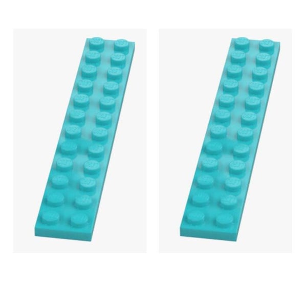 LEGO 2x Platte 2x12 Hellblau Medium Azur 2445 6344748 Plate Neu