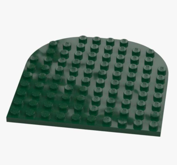 LEGO Platte 10x10 abgerundet Dunkelgrün Earth Green 80031 6596363 Neu Plate