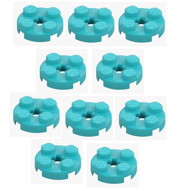 LEGO® 10x Runde Platte 2x2 Medium Azur 4032 6109752 Ersatzteil Plate Hellblau