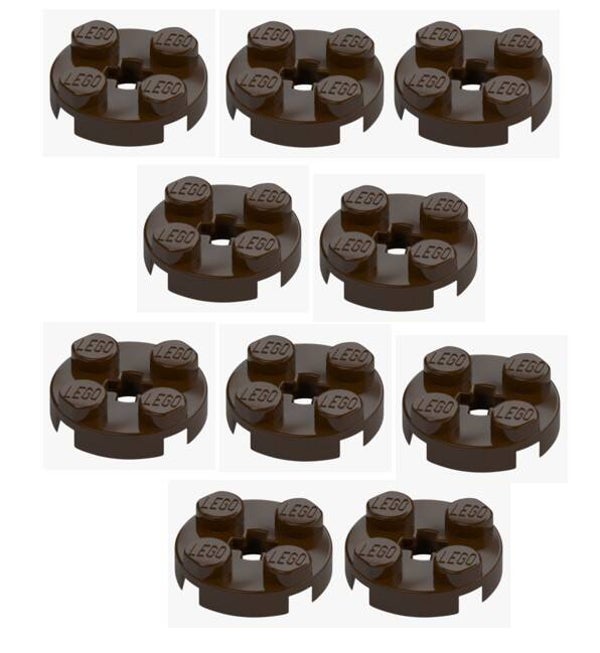 LEGO® 10x Runde Platte 2x2 Dark Brown 4032 4623298 Ersatzteil Plate Dunkelbraun
