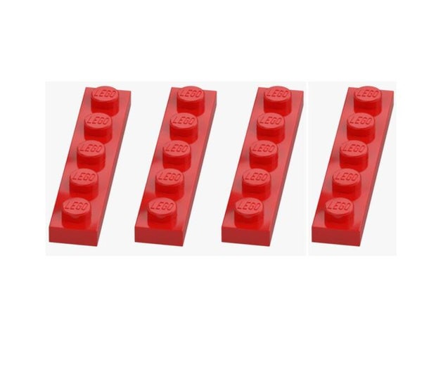 LEGO 4x Platte 1x5 Rot Bright Red 78329 6371582 Plate Bauplatte NEU