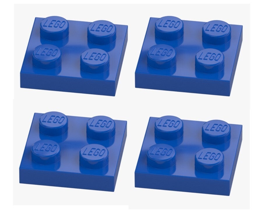 LEGO 4x Platte 2x2 Blau Bright Blue 3022 302223 Plate Neu Grundplatte