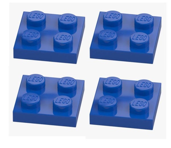 LEGO 4x Platte 2x2 Blau Bright Blue 3022 302223 Plate Neu Grundplatte