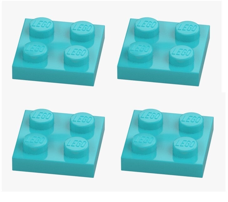 LEGO 4x Platte 2x2 Hellblau Medium Azur 3022 4625032 Plate Neu Grundplatte