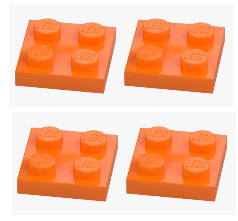 LEGO 4x Platte 2x2 Orange 3022 4159007 Bright Orange Grundplatte NEU