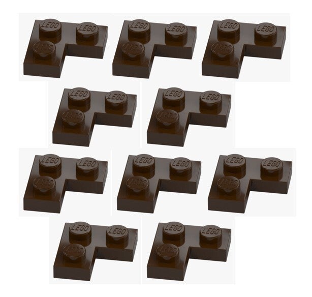 LEGO 10x Eckplatte 2x2 Dunkelbraun 2420 6454543 Dark Brown 1x2x2 NEU