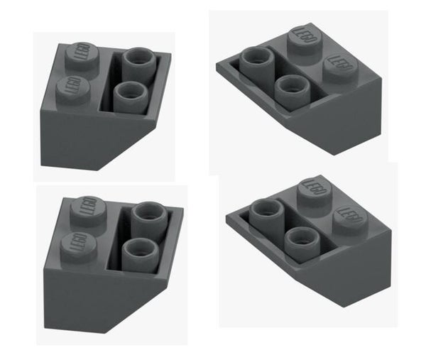 LEGO 4x Schrägstein Invers 2x2 Dunkelgrau 3660 4211000 Negative Slope Neu