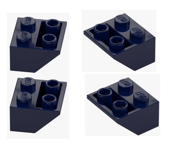 LEGO 4x Schrägstein Invers 2x2 Dunkelblau 3660 6025375 Earth Blue Neu