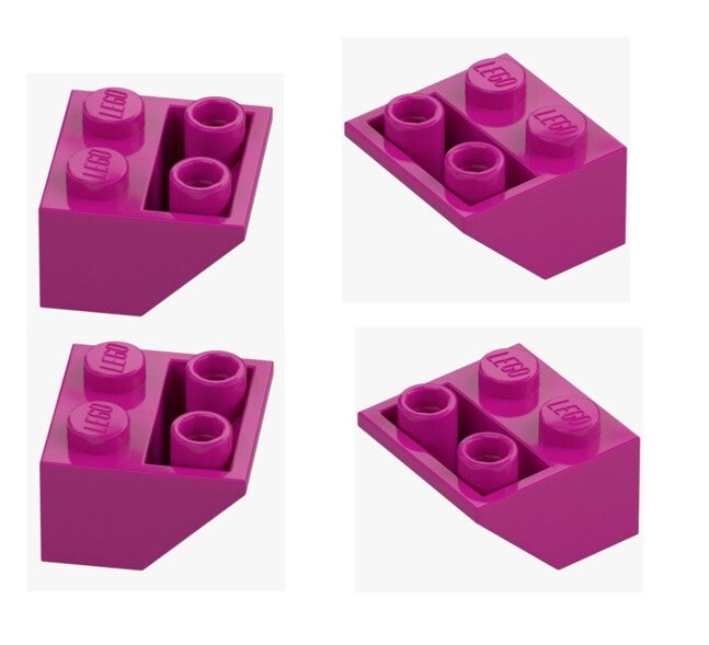 LEGO 4x Schrägstein Invers 2x2 Magenta 3660 6172860 Bright Reddish Violet 1x2x2