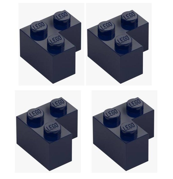 LEGO 4x Eckstein 1x2x2 Dunkelblau 2357 6228123 Corner Brick Neu 2x2 Earth Blue