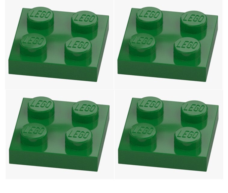 LEGO 4x Platte 2x2 Dark Green Grün 3022 302228 Plate Neu Grundplatte