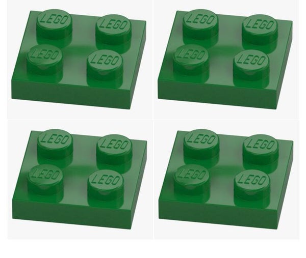 LEGO 4x Platte 2x2 Dark Green Grün 3022 302228 Plate Neu Grundplatte