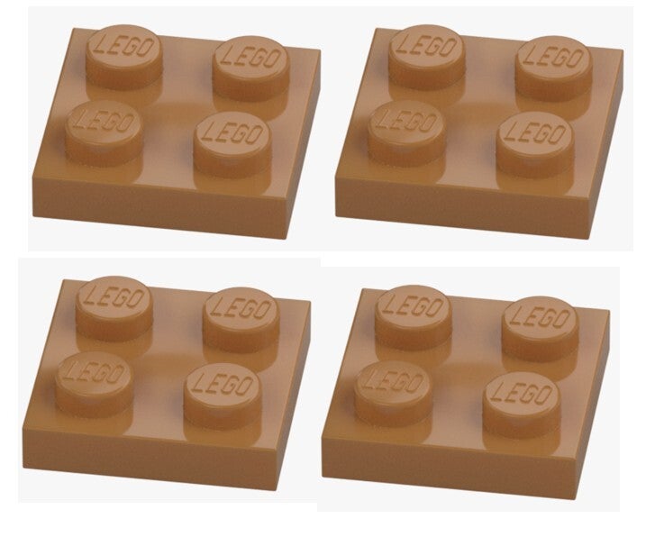 LEGO 4x Platte 2x2 Medium Nougat 3022 6056383 Nougat Plate NEU