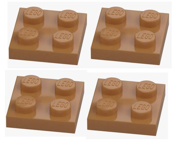 LEGO 4x Platte 2x2 Medium Nougat 3022 6056383 Nougat Plate NEU