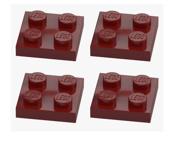 LEGO 4x Platte 2x2 New Dark Red Dunkelrot 3022 4585479 Plate Grundplatte NEU