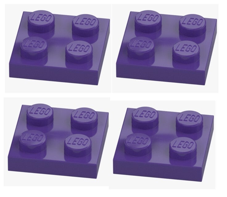LEGO 4x Platte 2x2 Medium Lilac Lila 3022 6047422 Plate Neu Grundplatte