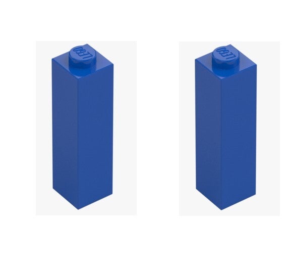 LEGO 2x Stein 1x1x3 Bright Blue Blau 14716 6469934 Baustein architektur NEU