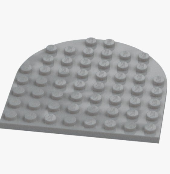 LEGO Platte abgerundet 8x8 Hellgrau 41948 6474254 halfcircle Medium Stone Grey
