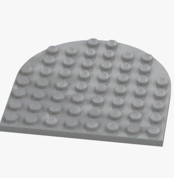 LEGO Platte abgerundet 8x8 Hellgrau 41948 6474254 halfcircle Medium Stone Grey