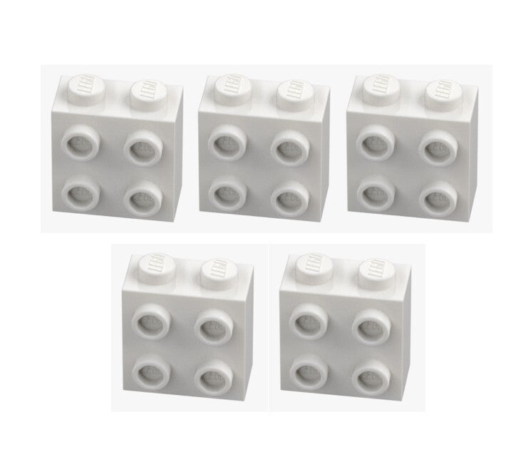 LEGO 5x Konverter Stein 1x2x1 2/3 Weiß 22885 6218823 White modifiziert NEU
