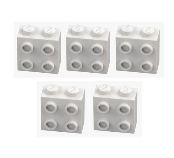 LEGO 5x Konverter Stein 1x2x1 2/3 Weiß 22885 6218823 White modifiziert NEU