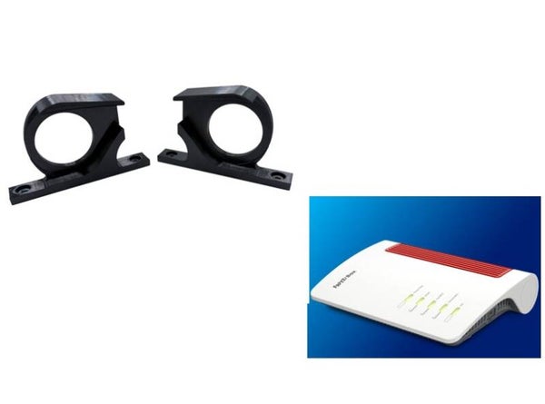 Wandhalterung für FRITZ!Box 5690 Fiber 7690 7590 AX Router Halter Schwarz