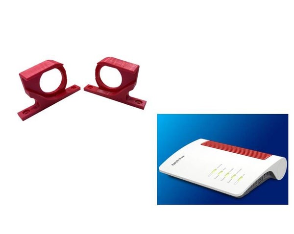 Wandhalterung für FRITZ!Box 5690 Fiber 7690 7590 AX Router Halter Rot Halterung