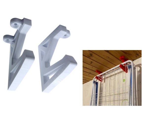 2x Wäscheständer Deckenhalter Halterung Aufhängung Decke PETG Weiß