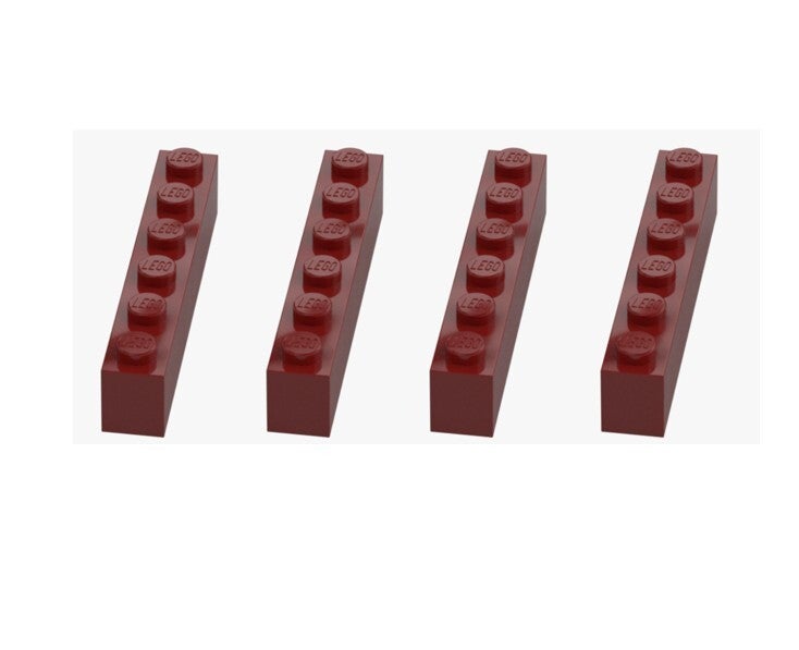 LEGO® 4x Stein 1x6 Dunkelrot New Dark Red 4541528 3009 Baustein Brick NEU