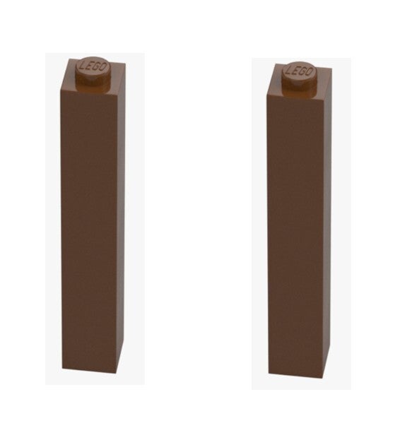 LEGO 2x Stein 1x1x5 Rotbraun 2453 4226966 Reddish Brown Säule Neu Brick