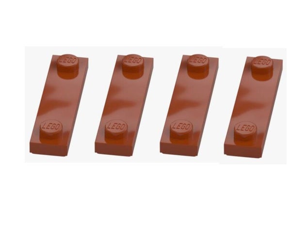 LEGO 4x Platte 1x4 mit 2 Noppen Dunkelorange Dark Orange 6257603 41740 Neu