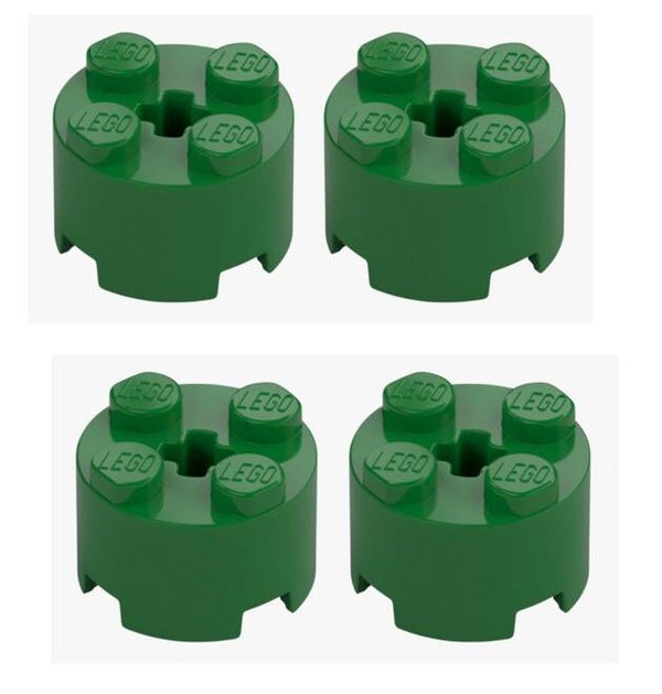 LEGO 4x Rundstein 2x2 Dunkelgrün Dark Green 6143 4251378 Kreuz Neu