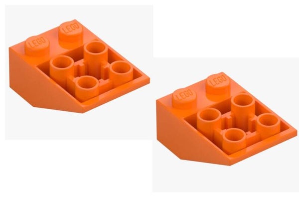LEGO 2x Dachstein Schrägstein invers 2x3 Bright Orange 4121737 3747 Slope Brick