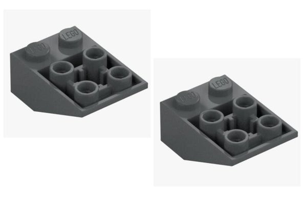 LEGO 2x Dachstein Schrägstein invers 2x3 Dunkelgrau 6533357 2752 Dark Stone Grey